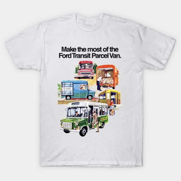 FORD TRANSIT PARCEL VAN - advert T-Shirt by Throwback Motors